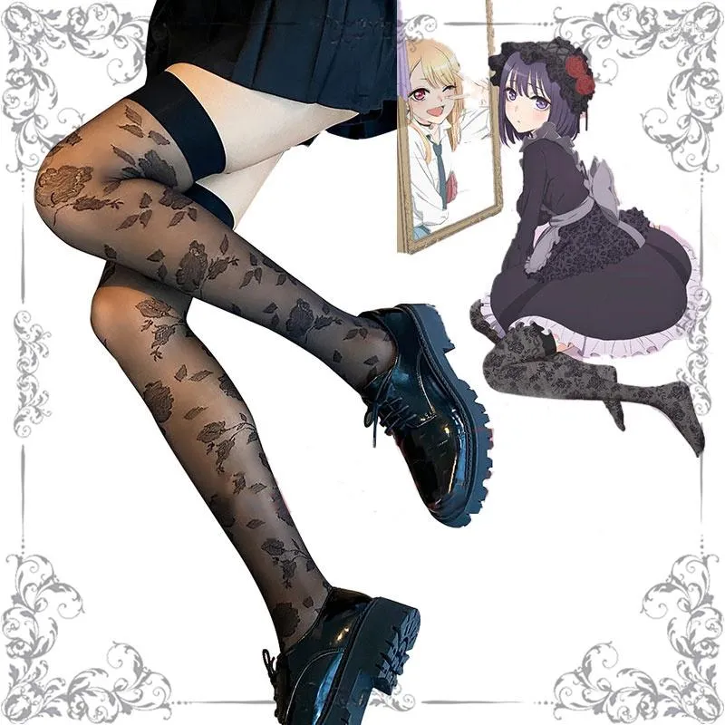 Party Supplies Anime My Dress-Up Darling Kitagawa Marin Cosplay Stocking Women Housemaid Legging Fashion Silk Stockings Leggings Props