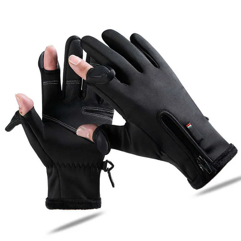 Guanti da ciclismo Schermo del telefono Mobi impermeabile e antivento inverno caldo uomo donna guanti da equitazione scooter outdoor moto da sci bici L221024