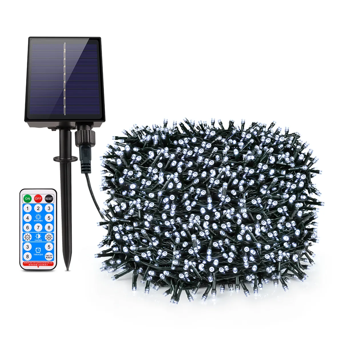 Jardin Extérieur Solaire Led Chaîne Fée Lumière 100M 1000Leds