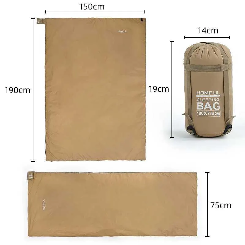 Śpiwory Hitorhike 75 x 190 cm Mini Outdoor Ultralight Envelope Spices Ultra-Mandall Rozmiar na kemping turystyka do wspinaczki 3 sezony T221022