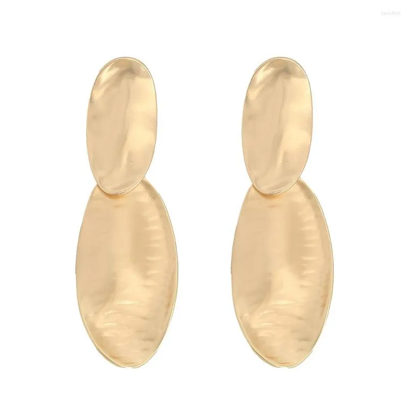 Backs oorbellen Big Oval Metal Ear Clip For Women Designer Accessories Wedding Party Holiday Statement