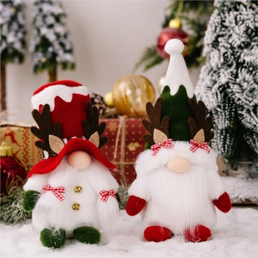 Décorations de noël Gnome de noël, poupée sans visage, décorations pour la maison, ornement de noël, Tomte suédoise Nisse, poupée en peluche, année 2023