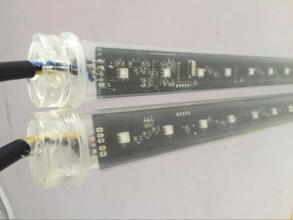 Strings 10pcs DMX512 360degree 3D LED Digital Meteor Tube;waterfall Lighting Tube;1.0m Long;16pixes/each Tube;IP65;DC12V;30mm Diameter