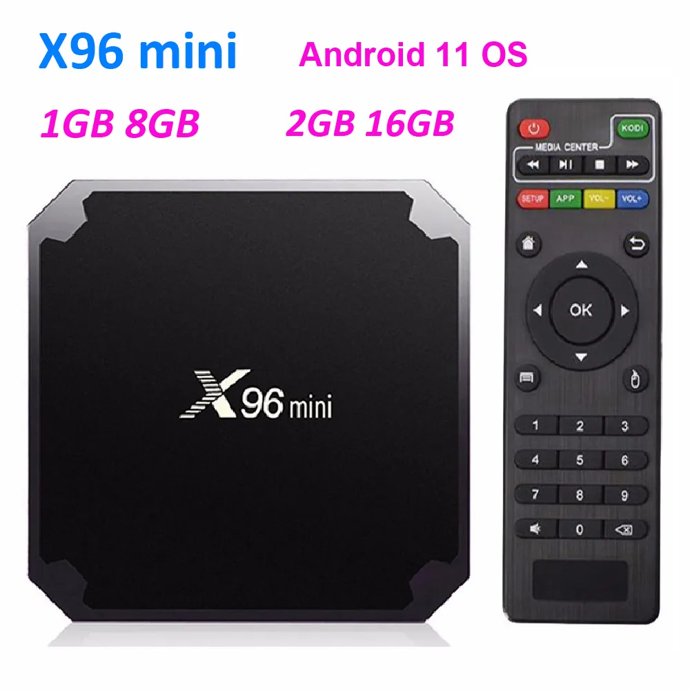 X96 MINI ANDROID 11.0 TV BOX AMLOGIC S905W2 1GB 8GB/2GB 16GBプレーヤー4KスマートボックスVS TX3 MXQ Pro