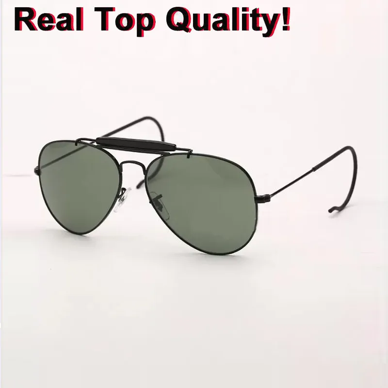 الساخنة كبيرة الجودة جودة نظارة شمسية مصممة كلاسيكية العلامة التجارية الجديدة شمسية جديدة UV400 زجاج 58 مم عدسات زجاجية الشمس Gafas للنساء الرجال