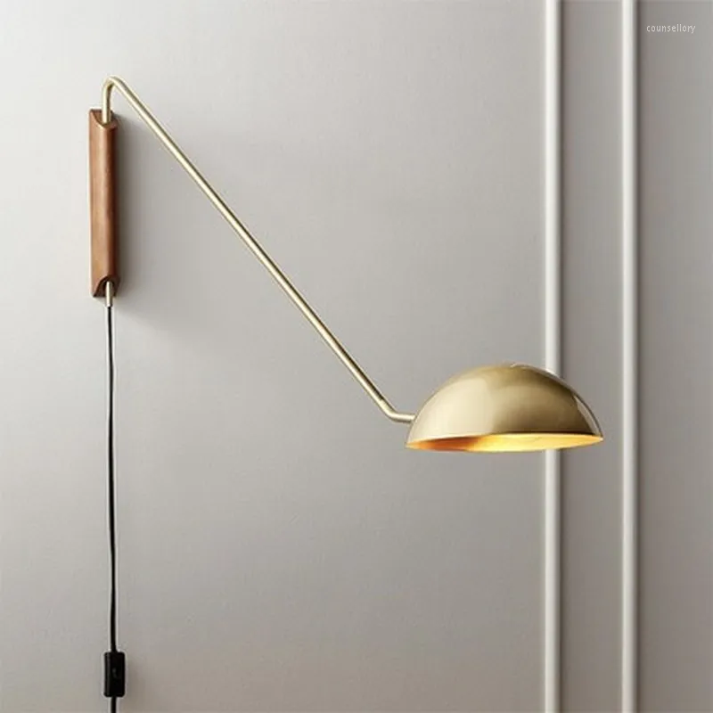 Lampes murales économiseur d'énergie-Artpad italie lampe en métal Design moderne avec bras Long rotatif pour salon canapé lumière montée
