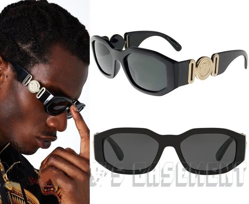 Óculos de sol masculino preto/cinza 53 mm unissex designer óculos de sol de luxo marca de moda para homens e mulheres glasse2023