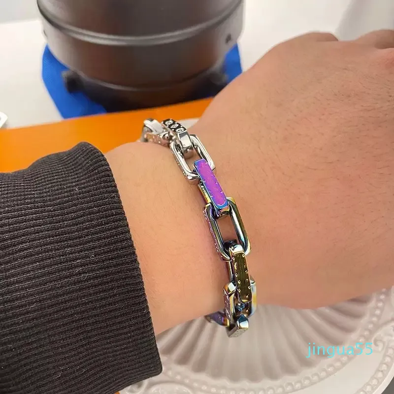 Bracelets à chaîne trempés pour hommes et femmes, à la mode, caténaire à main, taille 21cm