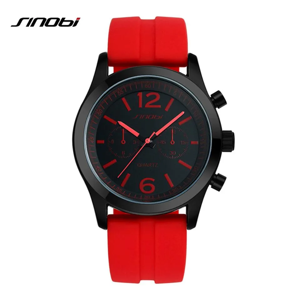 Sinobi Sports Frauenhandgelenk Uhr Uhr Casula Genfer Quarz Uhr Weiche Silikon -Gurt -Modefarbe billiger erschwinglicher Reloj Mujer280t