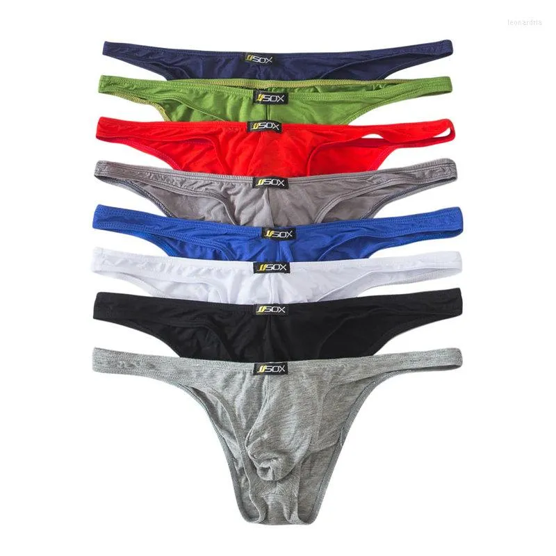 Sous-pants 4pcs masculins sous-vêtements jockstraps modaux pochettes sans couture micro briefs sexy glissa