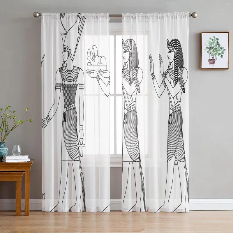 Símbolo de cortina Arte egípcia cortinas impressas cortinas pura