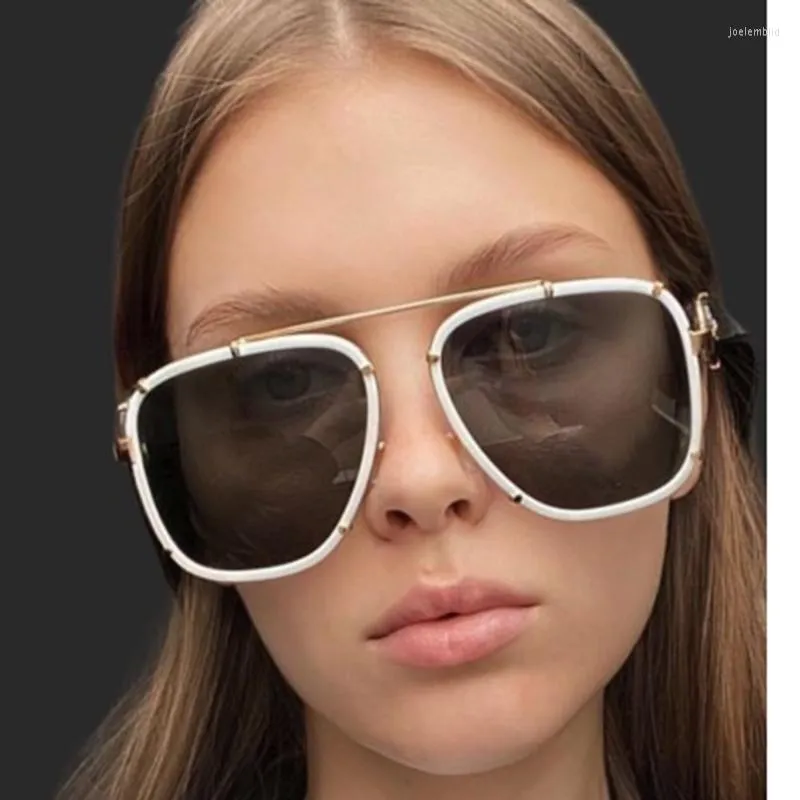 선글라스 파일럿 여성 2022 패션 큰 프레임 성격 빈티지 두꺼비 모양 안경 디자이너 음영 UV400 VE2233