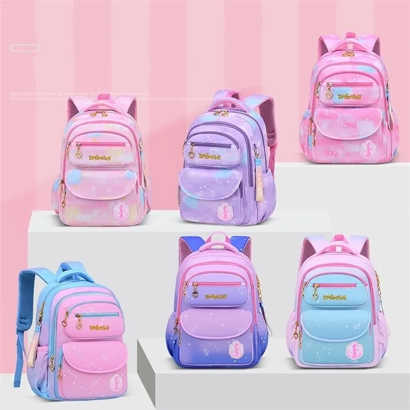 Zaini Zaino per ragazza della scuola elementare Tessuto Oxford impermeabile Rosa Sac Enfant Borse da scuola Zaino per bambini Ragazze Cute Bow Borsa per bambini 221027