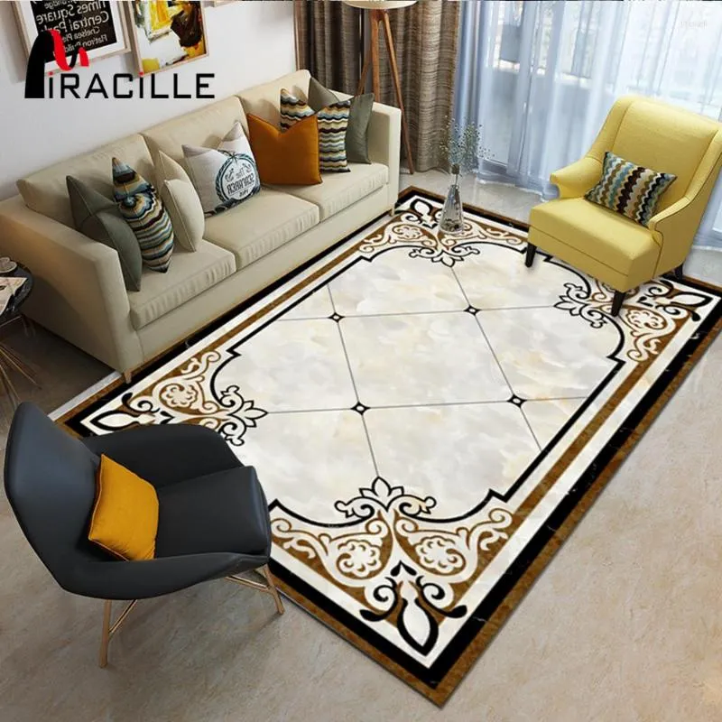 Carpets Miracille Diamond Nordic Printed For Living Room Bedroom Large Rugs And Rectangular Floor Non-slip Home Decoration