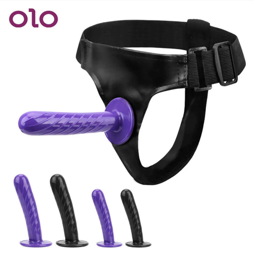 Schoonheidsartikelen Olo Silicone Big Dildo S/L Strap-on slipje Wearble Realistische anale vagina Massager Sexy speelgoed voor vrouw lesbisch