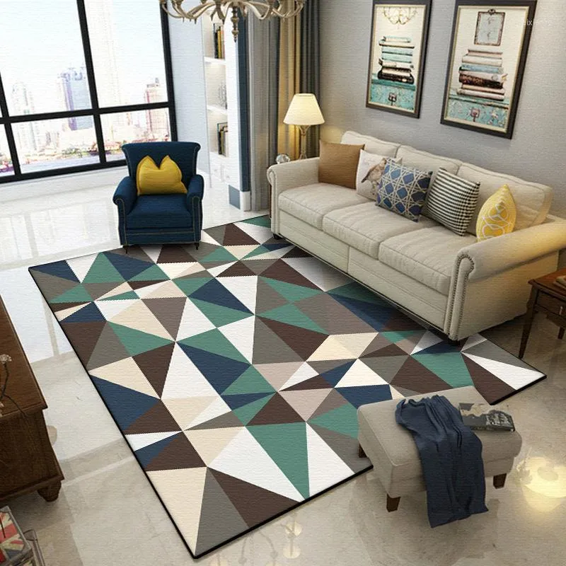 Tapis moderne doux pour salon chambre tapis chevet Table basse tapis de sol Style nordique tapis géométrique tapis de maison