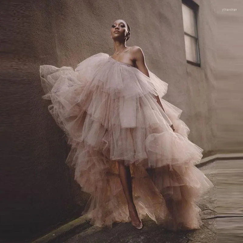 Повседневные платья High Street Ruffles Mared Low Tulle Women 2022 Очень пышные модные длинные летние платья наряд Maxi