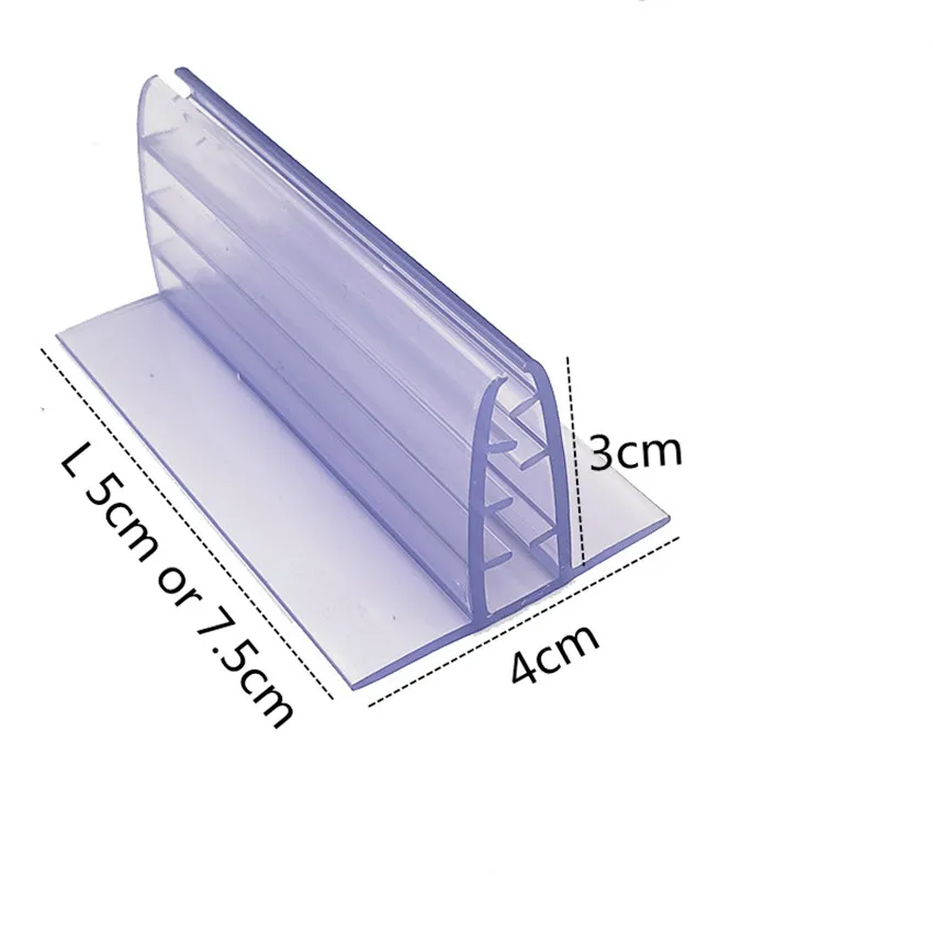 Detaljhandelsf￶rs￶rjning plastpop display kl￤mskylt klipp h￥llare stativ mjuka tandgrepp f￶r reklampromotionskort sj￤lvh￤ftande tejp p￥ bas 50 st