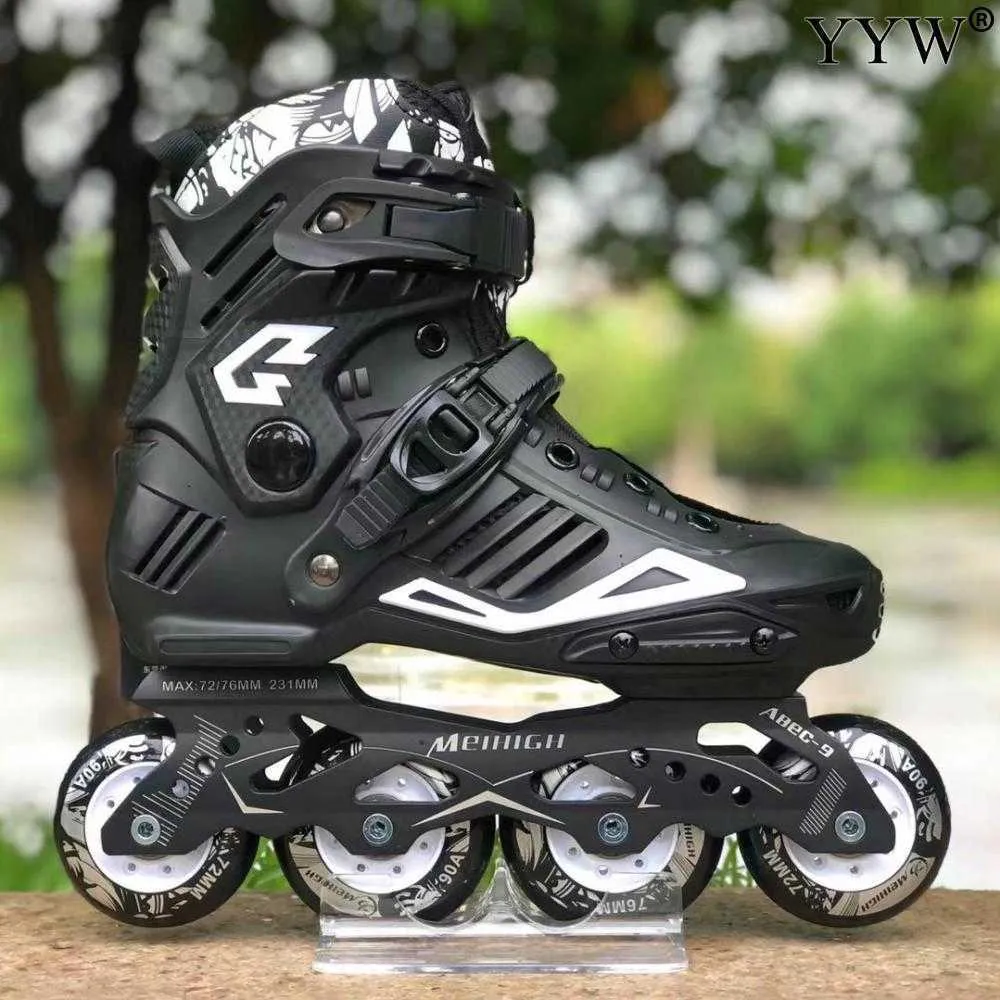 Skridskor professionella inline hastighetskor hockey roller sneakers s kvinnor män för vuxna åker skridskor l221014