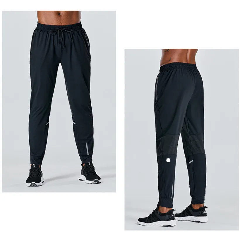 LL-C621 Men's Pants Yoga Outfits Men Running Sport Breathable Trousers Adult Sportswear Gym Exercise Fitness Wear Fast Dry Elastic Drawstring