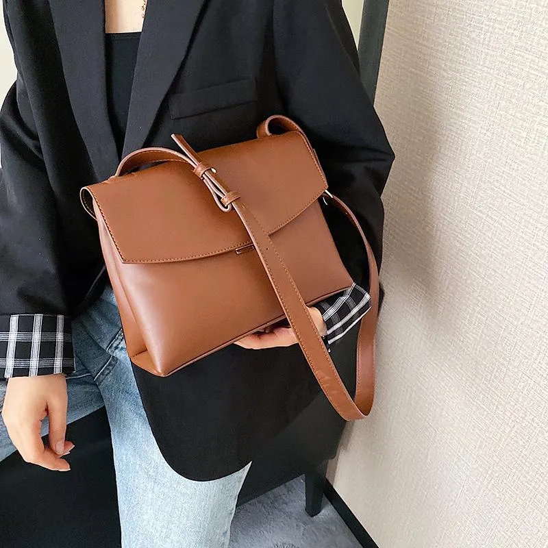 Akşam çantaları moda kadınlar için basit crossbody 2022 Qulaity pu deri omuz messenger bayan seyahat el çantaları ve cüzdanlar #35