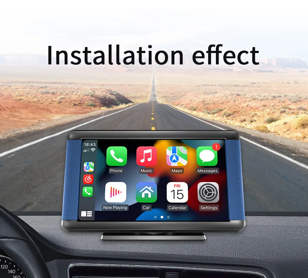 Small Car Monitor 7-inch Portable Wireless automotive video monitor...