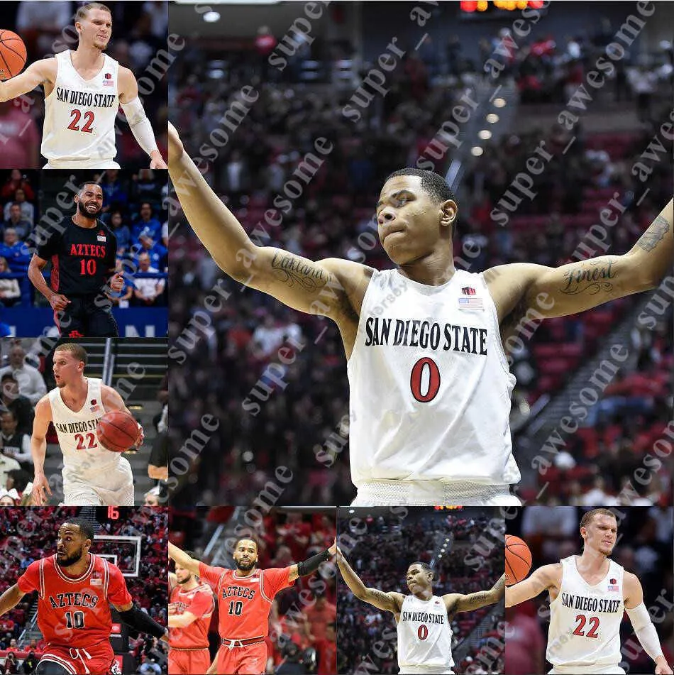 Maglie da basket San Diego State Maglia da basket Malachi Flynn Matt Mitchell Yanni Wetzell 20 Schakel KJ Feagin Nathan Mensah Trey Pulliam Adam Seiko