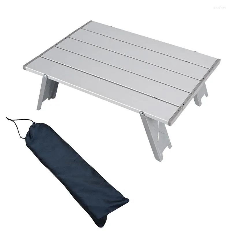 Camp Furniture Hooru Vouwcamping Tafel Strand draagbare lichtgewicht tafels met opbergzak mini picknick vissen wandelbureau