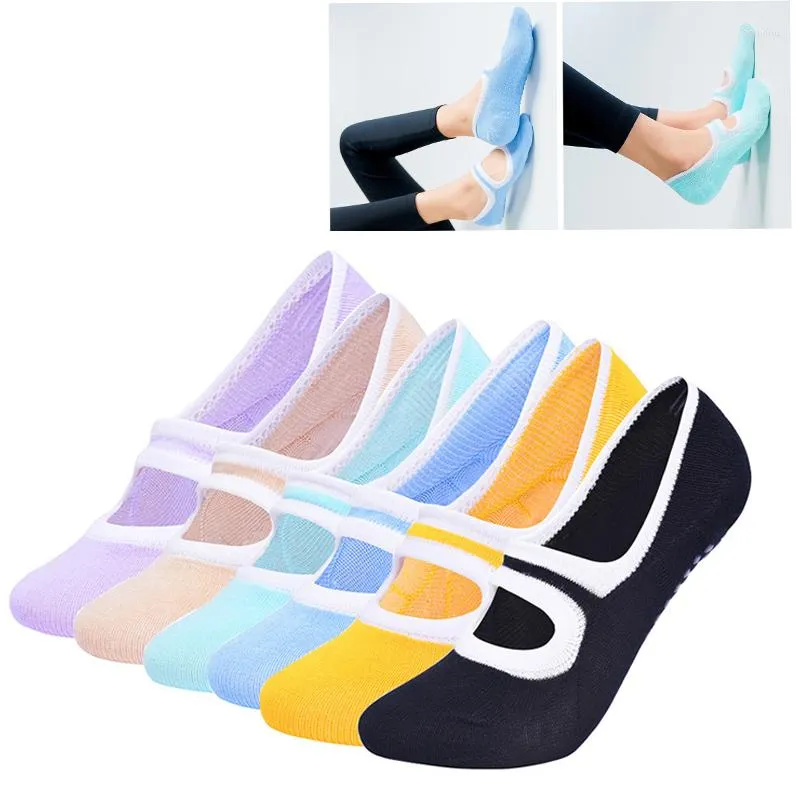 Sports Socks Yoga Mujeres de alta calidad Pilates Anti-Slip Ballet de ballet de tobillo sin respaldo transpirable para gimnasio para gimnasio