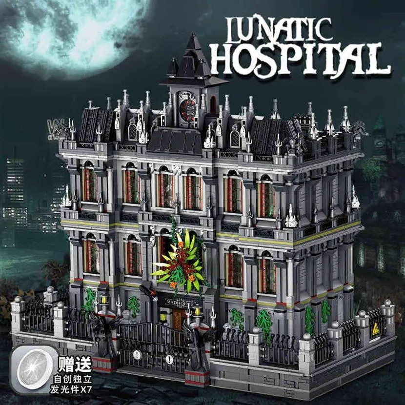 라이트 버전 7537pcs Lunatic Hospital 6619pcs Sanctum Sanctorum 제작자 빌딩 블록 건축 벽돌 어린이 장난감 선물 1551