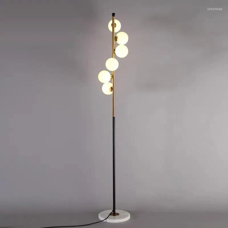 Floor Lamps Nordic Lamp Postmodern Simple Design Glass Bedroom Creative Art Home Decoration Living Room Standing Lights