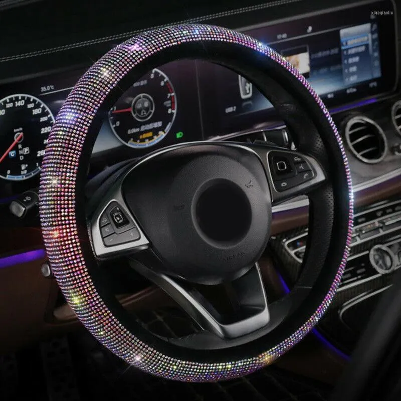 Steering Wheel Covers Bling Car Cover Handbrake Shiny Accessories Vehicles Universal Rhinestone