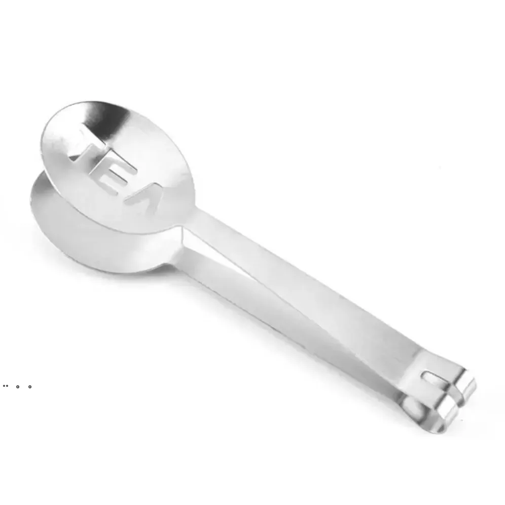 Stainless Steel Tea Bag Squeezer With Spoon Reusable Tongs For