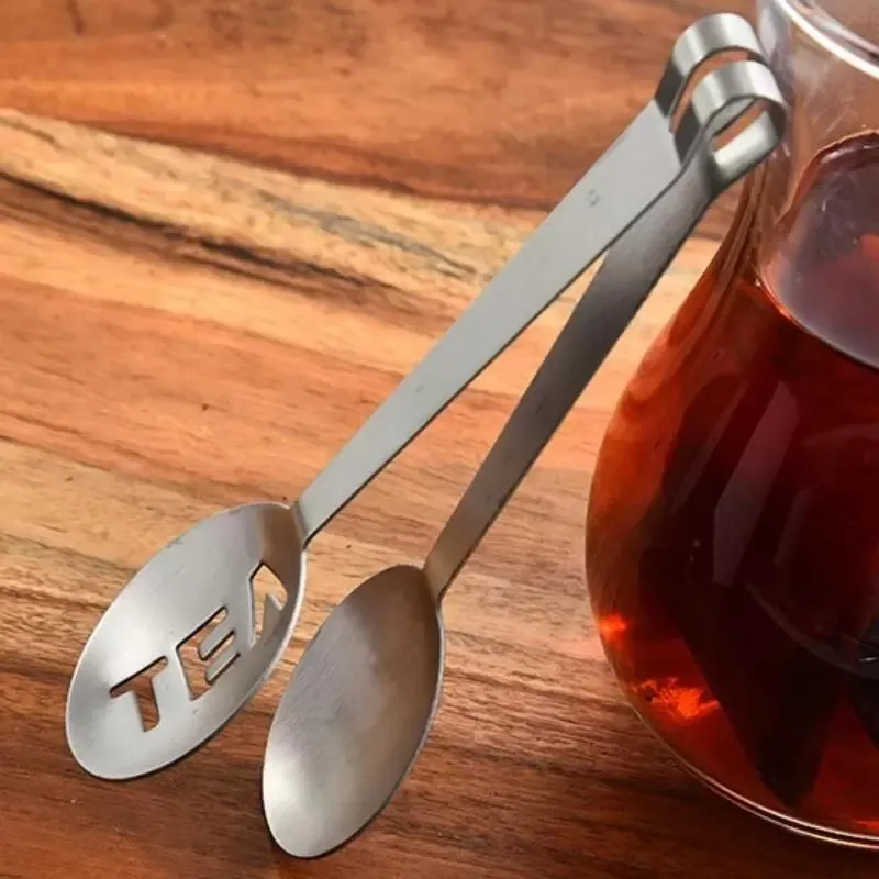 Tools Reusable Stainless Steel Tea Bag Tongs Teabag Squeezer
