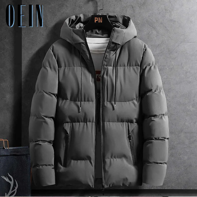 Jacke2022 Winterjacke M￤nner Parkas verdicken warme Mantel Herren mit Kapuze -Pufferjacken Solid Color Parka Coat Frauen Mode neue Streetwear