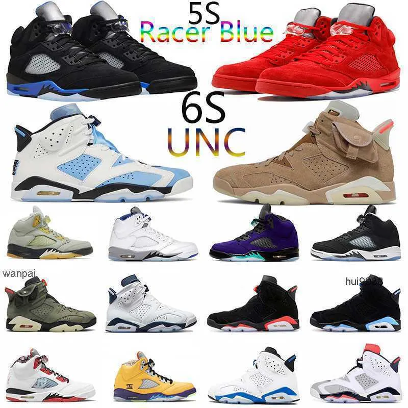 2023 Jumpman 5 5s Erkek Basketbol Ayakkabıları Yarışçı Mavi Paskalya Michigan Oreo Kırmızı Süet Yelken Kurt Gray 6s UNC Olive Kara Kedi Hare Erkekler Eğitmeni Spor Jerdon