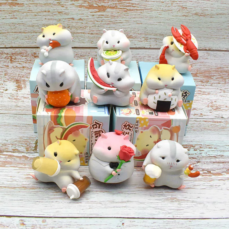 Action Blind Box Toys Hamster Guess Bag Japanese Style Cute Animals Dolls Anime Figures Home