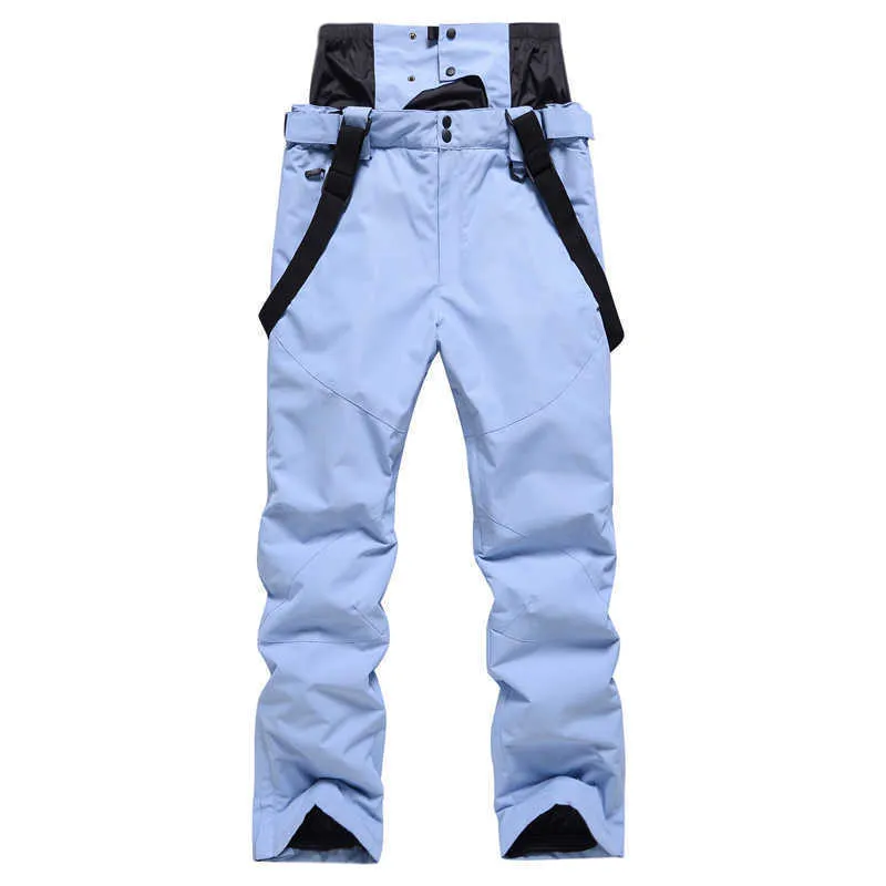 Ski -slabbuigbroek Nieuwe mannen Vrouwen Suspenders winddichte waterdichte warme coup sneeuwbroek Winter snowboard taille bescherming L221025