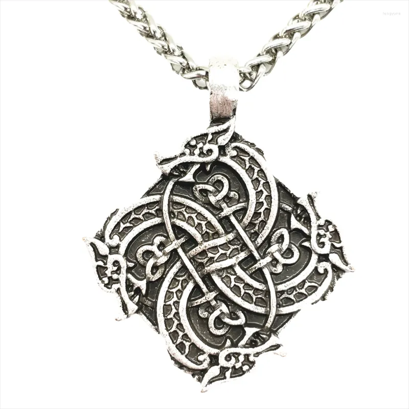 Hänge halsband nostalgi slavisk stång symbol varg amulet viking hängsmycken vintage smycken trolldom
