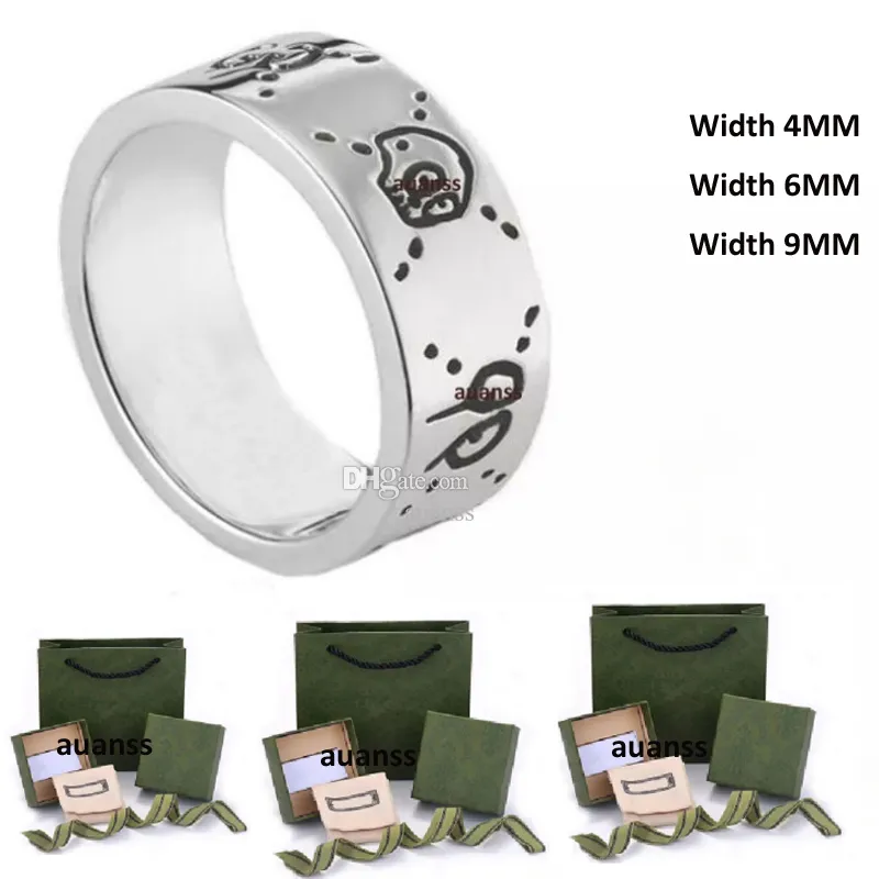 Fashion Designer Ring voor Man Vrouwen Unisex Ringen Mannen Vrouw Zilveren Sieraden Geschenken Accessorie