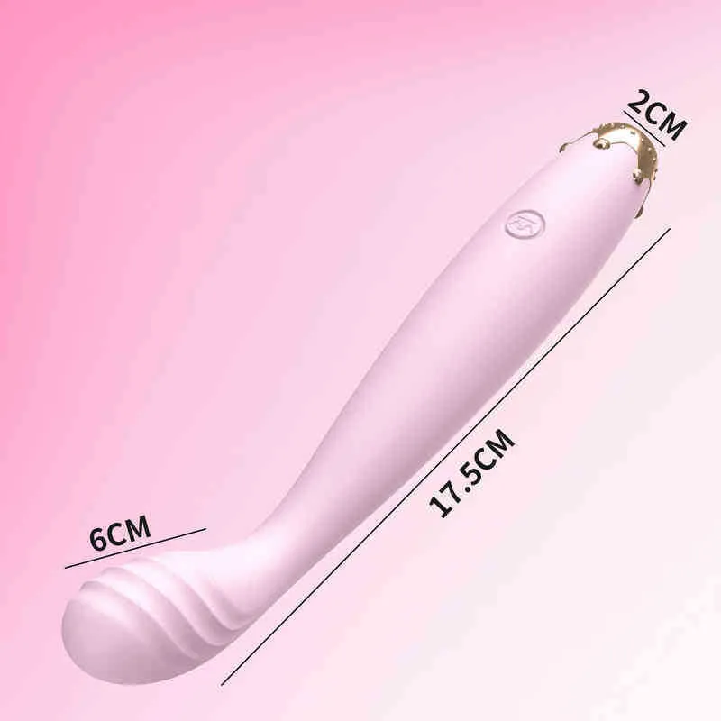 NXY Vibratoren USB-Aufladung Starker Schock AV-Stick Kleiner Kronenpunktstift Höhepunkt G-Punkt-Stimulationsvibration Weibliche Masturbation Spaßprodukte 0316