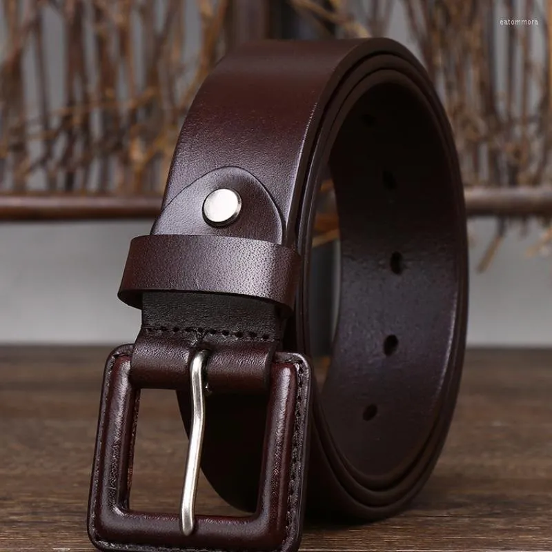 Belts 3.8CM High-quality Men's Belt Hypoallergenic Leather Pin Buckle Business Casual Designer For Men