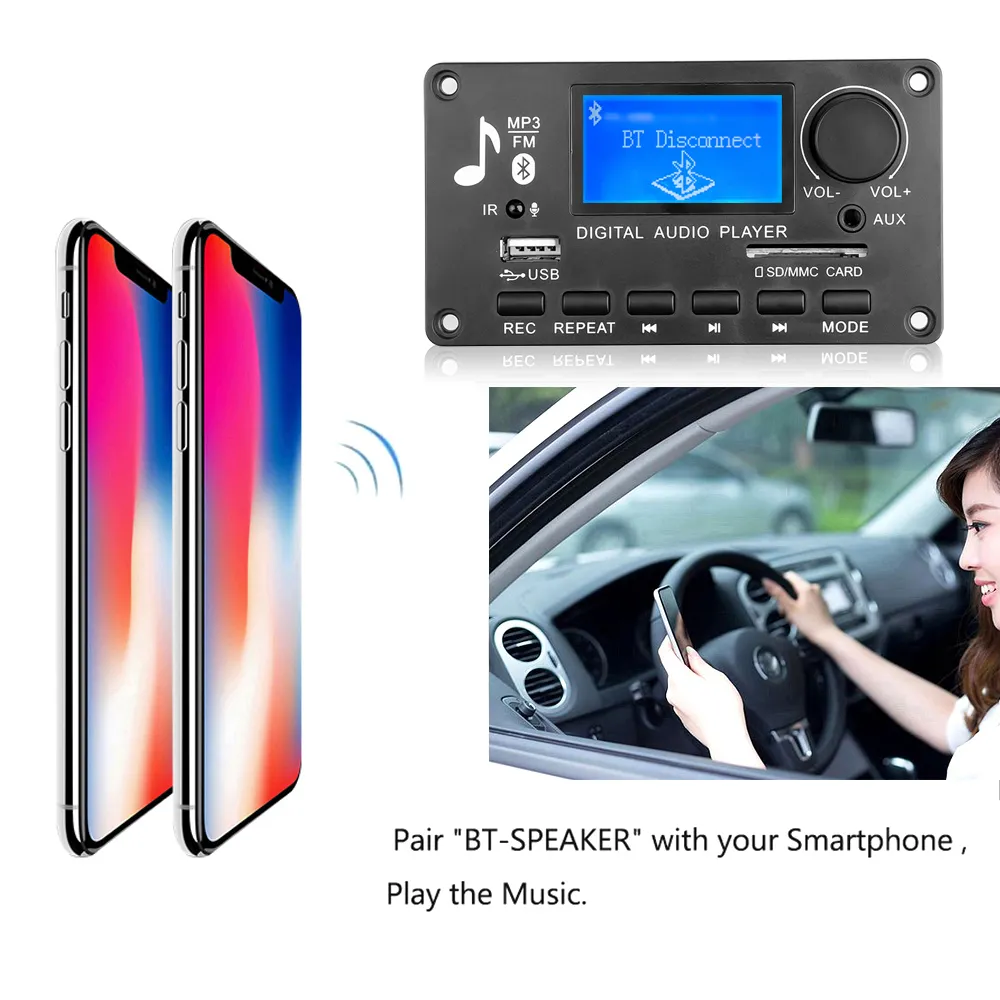 JQ D009BT Bluetooth Car Audio Player USB FM AUX Amplifier Auto FM Radio  Module with Large Remote Wholesale