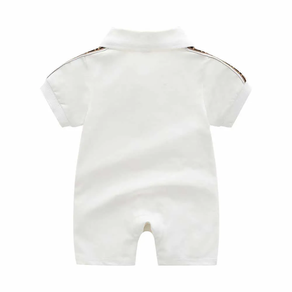 Combinaison bébé nouveau-né filles et garçons vêtements en coton à manches courtes marque de créateur Alphabet imprimé bébé combinaison bébé pyjama pour enfants