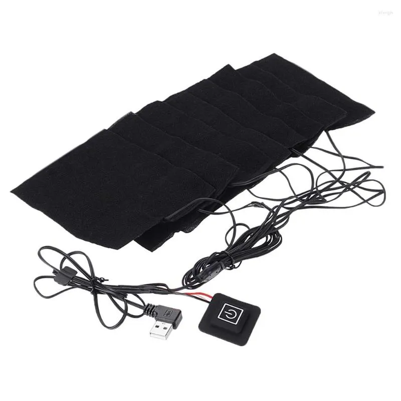 Tapis 8 en 1 électrique USB vestes vêtements coussin chauffant gilet d'hiver coussins chauffants chauffants chauffage en fibre