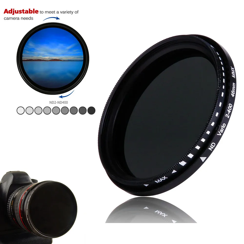 Fader Variabele ND Filter Instelbare ND2 tot ND400 Neutrale dichtheid 37 40.5 43 46 49 52 55 58 62 67 72 77 82 86 mm