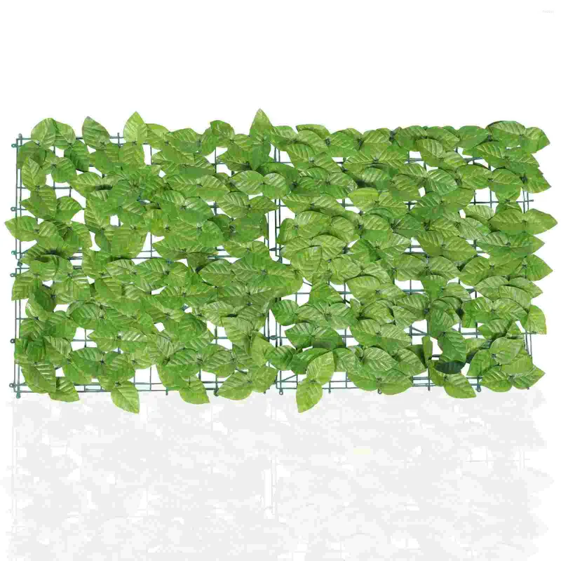 Decorative Flowers Fence Privacy Ivy Screen Wall Faux Artificial Hedge Greendecorative Decor Garden Outdoor Panel Fencing Stretchable Leaves