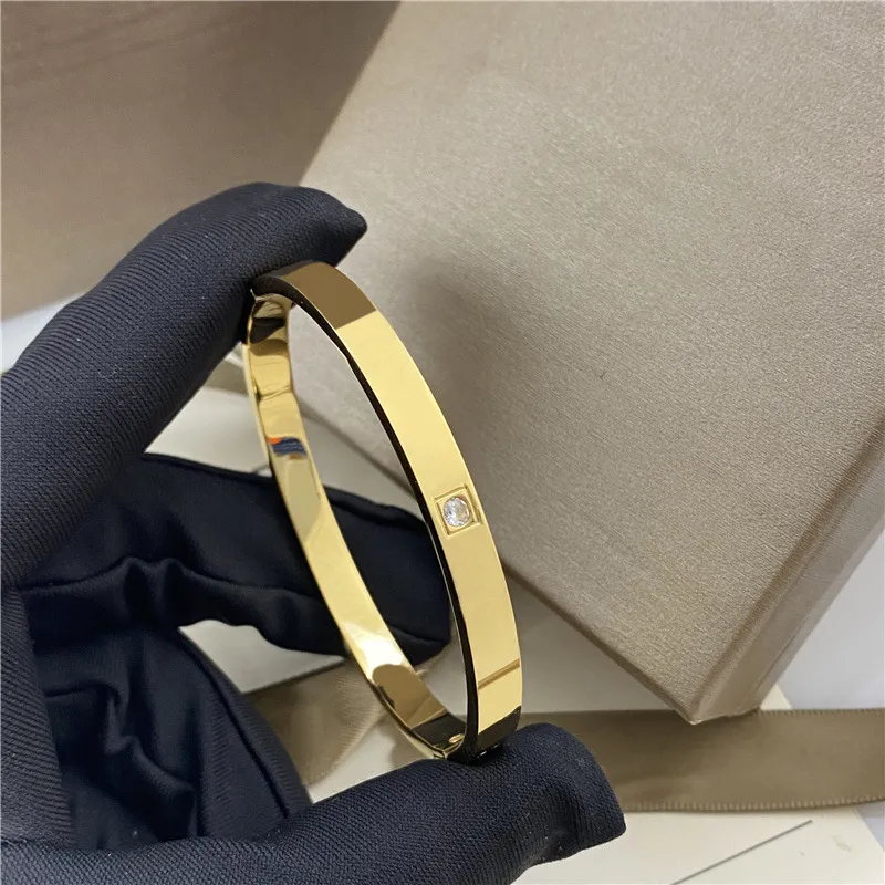 thick gold bangles bracelet for women trendy silver indian Wholesale jewelry charms luxury designer friendship matching bracelet diamond crystal christmas Gift