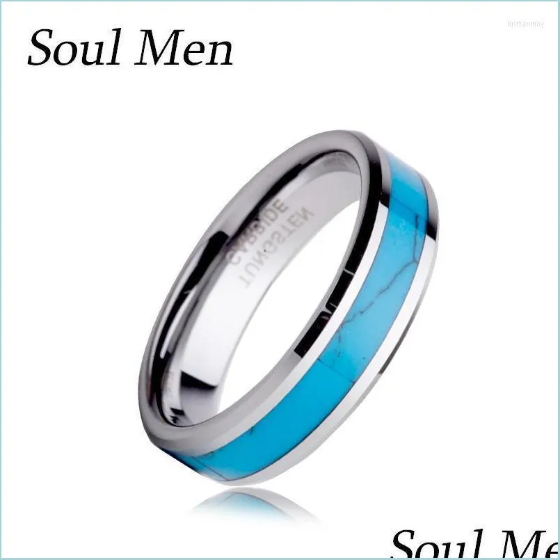 Wedding Rings Wedding Rings 5mm Tungsten Carbide Men Dames verlovingsring mode sieraden voor mannelijke alliantie TU054rwedding Brit22 D DH7JY