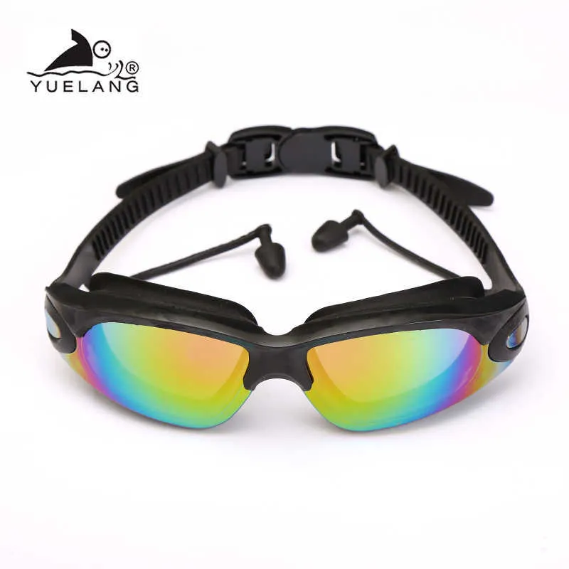 goggles Waterproof Glasses Earplugs Professional Swimming Goggles Adult Sile Caps Pool Anti-fog UV swimming arena L221028